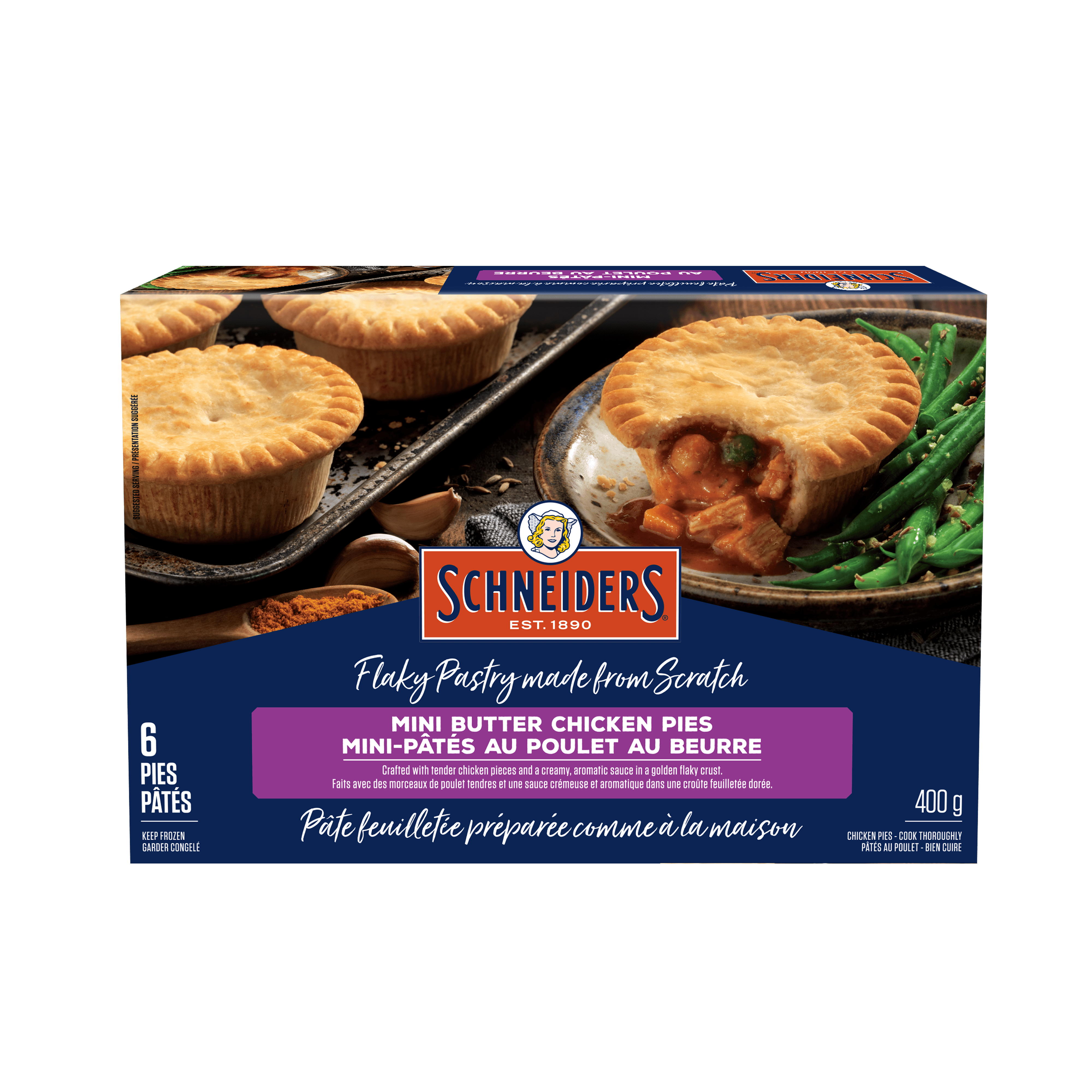 Mini Butter Chicken Pies