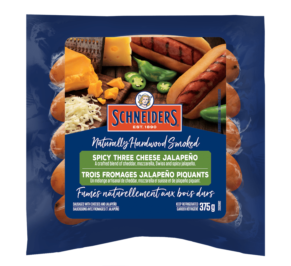 Schneiders Three Cheese Jalapeno Sausages