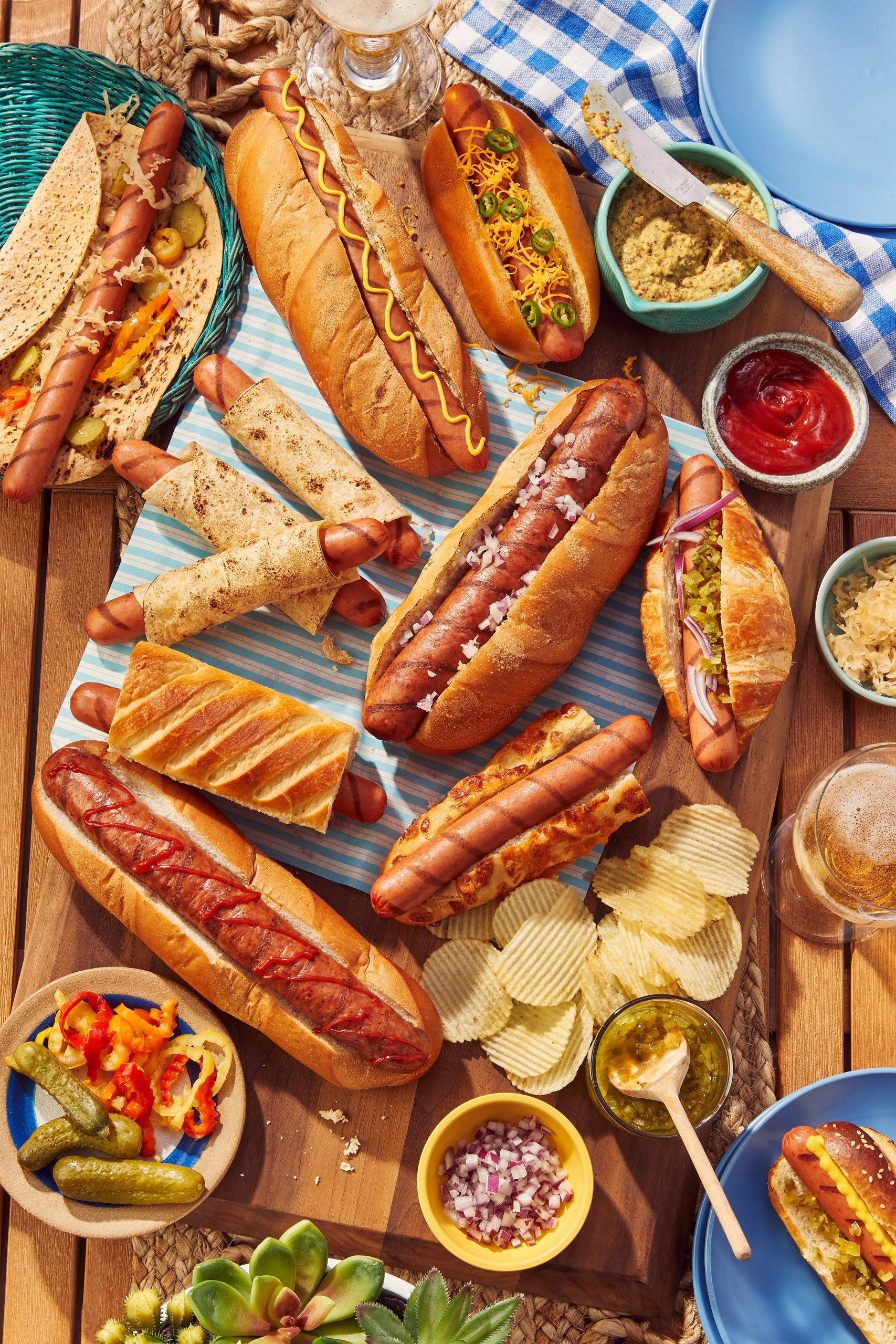 Hot Dog Grazing Board
