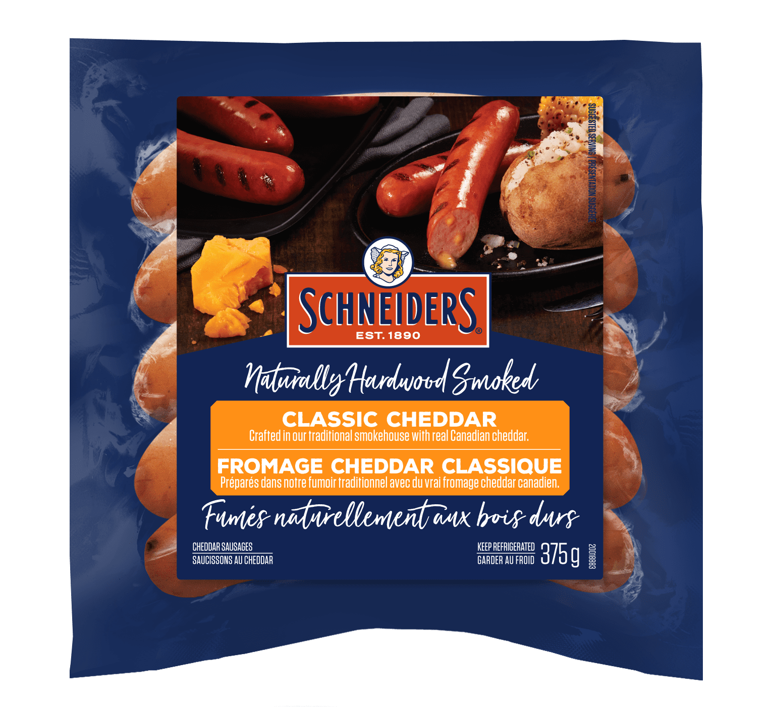 Saucissons fumés au fromage cheddar classique