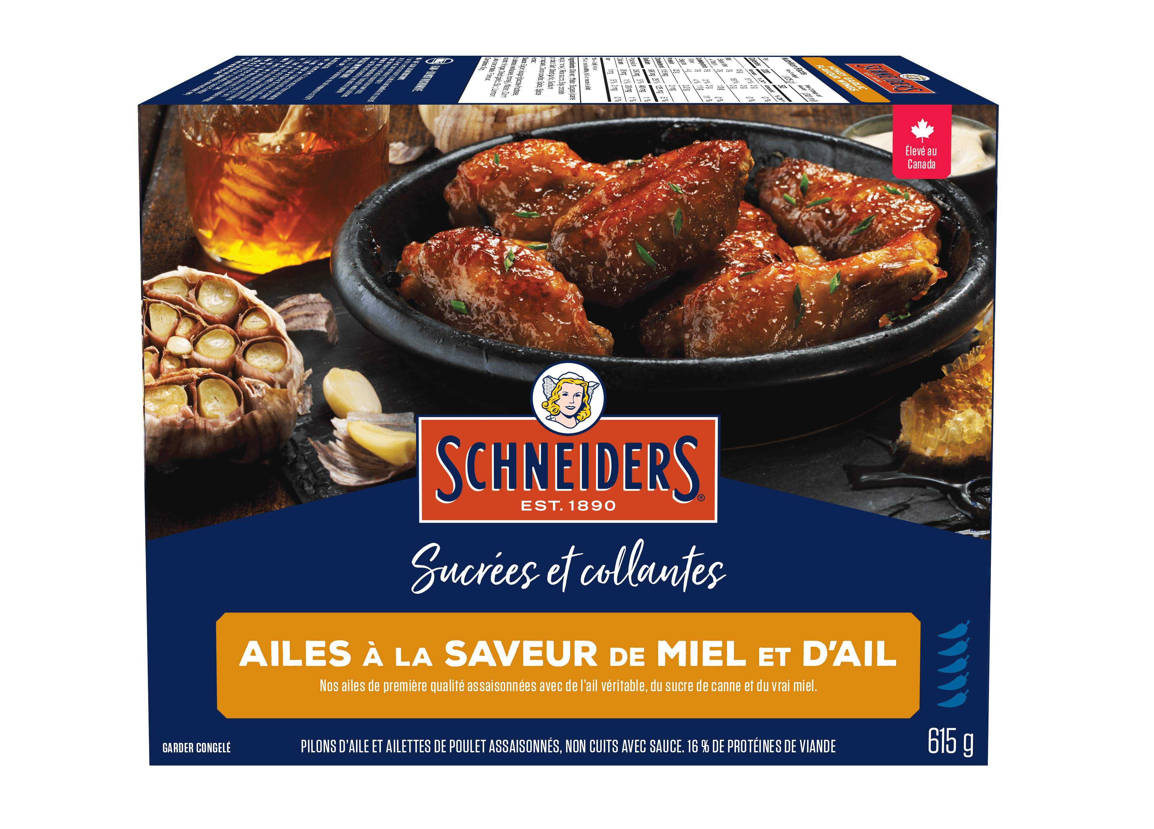 Ailes de miel et d'ail