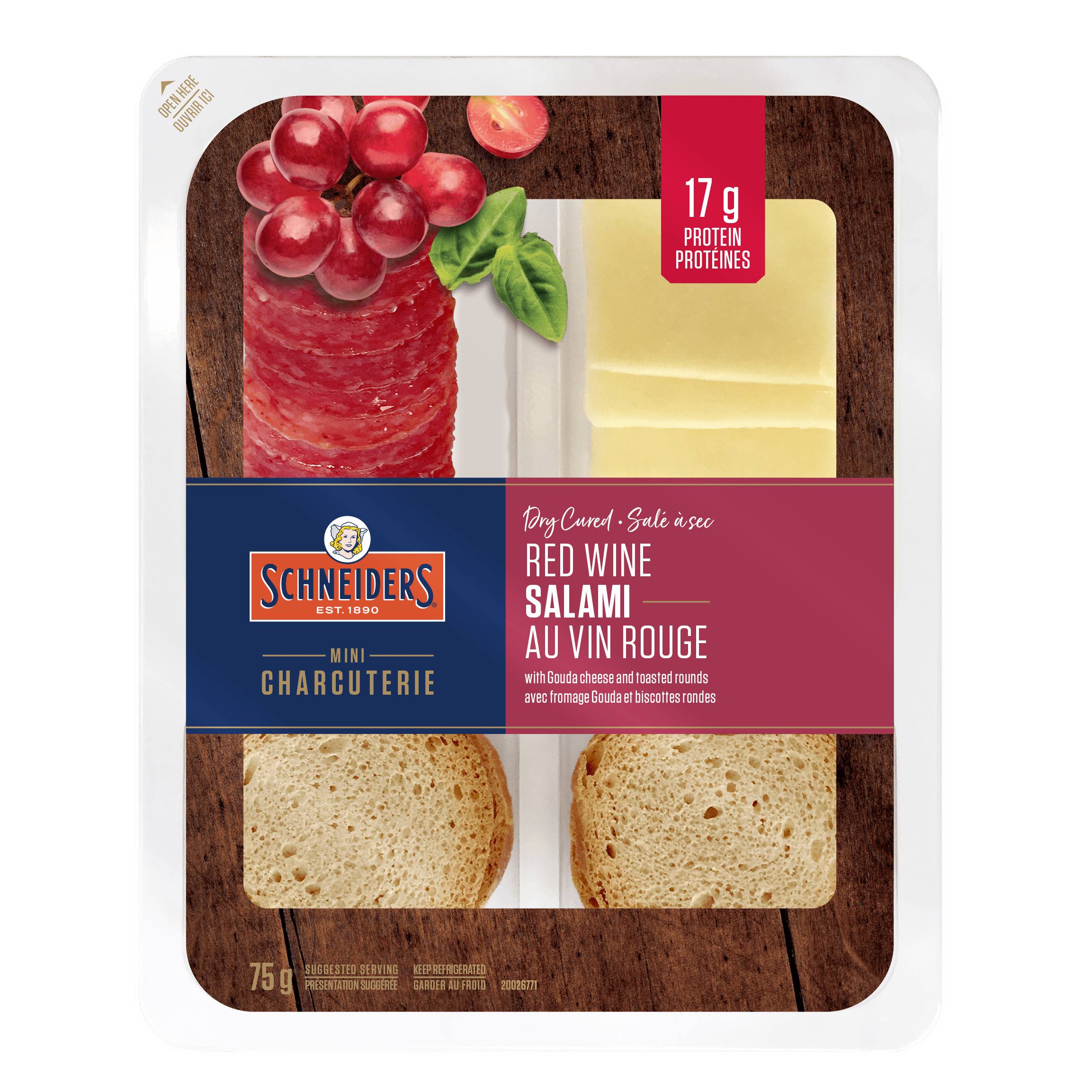 Trousse-collation de salami au vin rouge
