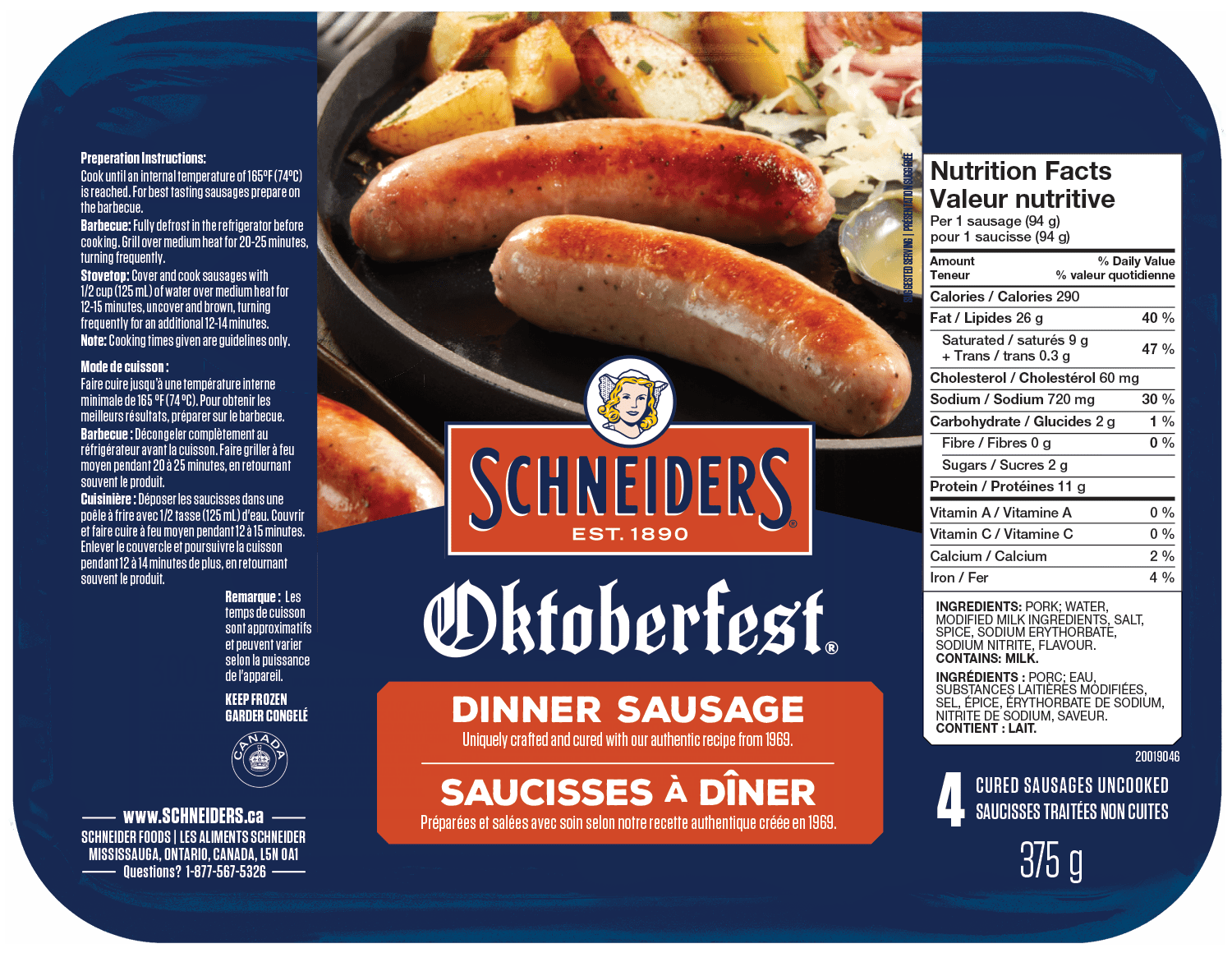 Saucisses à dîner Oktoberfest