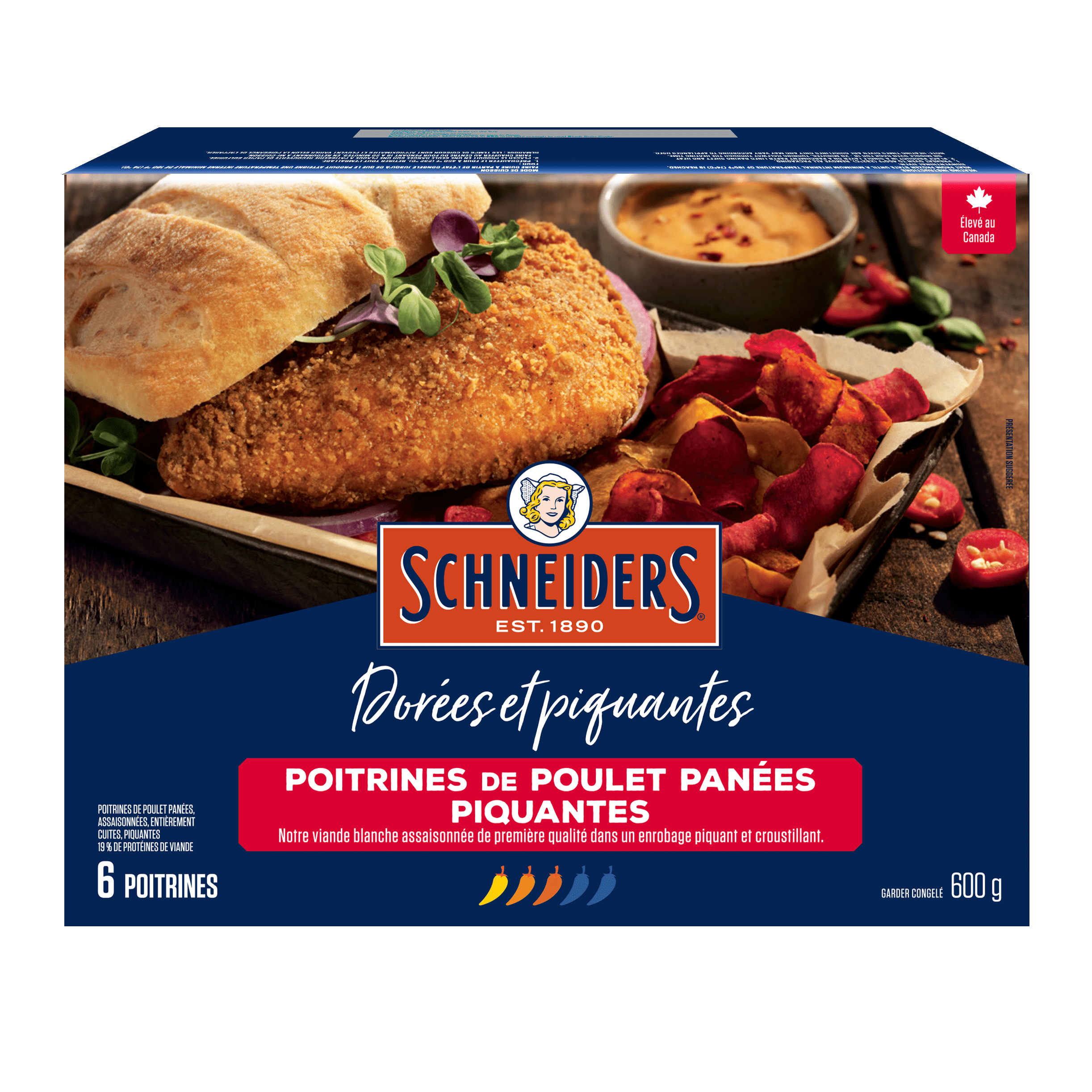 Poitrines de poulet panées piquantes