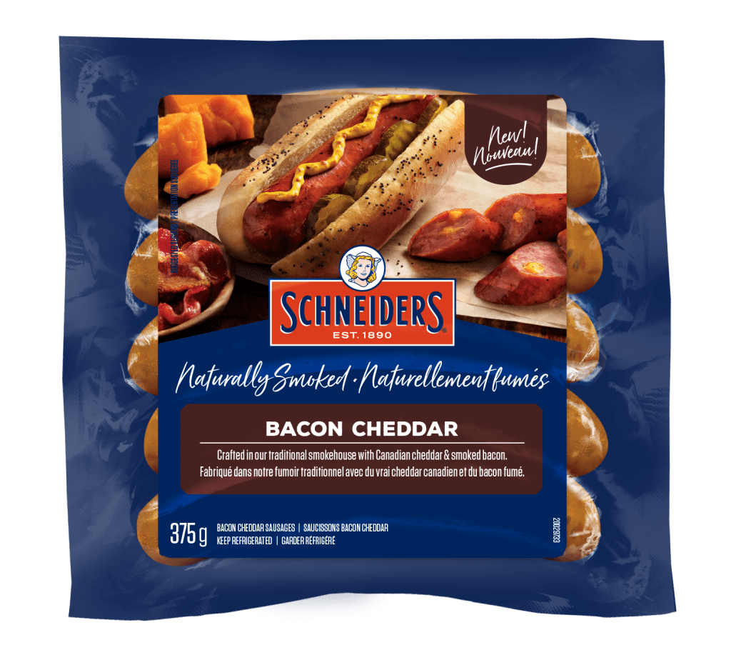 saucissons fumés bacon cheddar