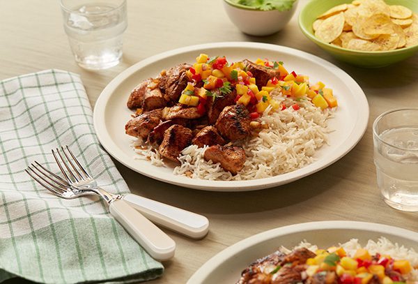 Caribbean Jerk Chicken with Mango Salad