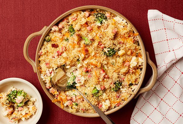 Ham, Broccoli and cheese bake