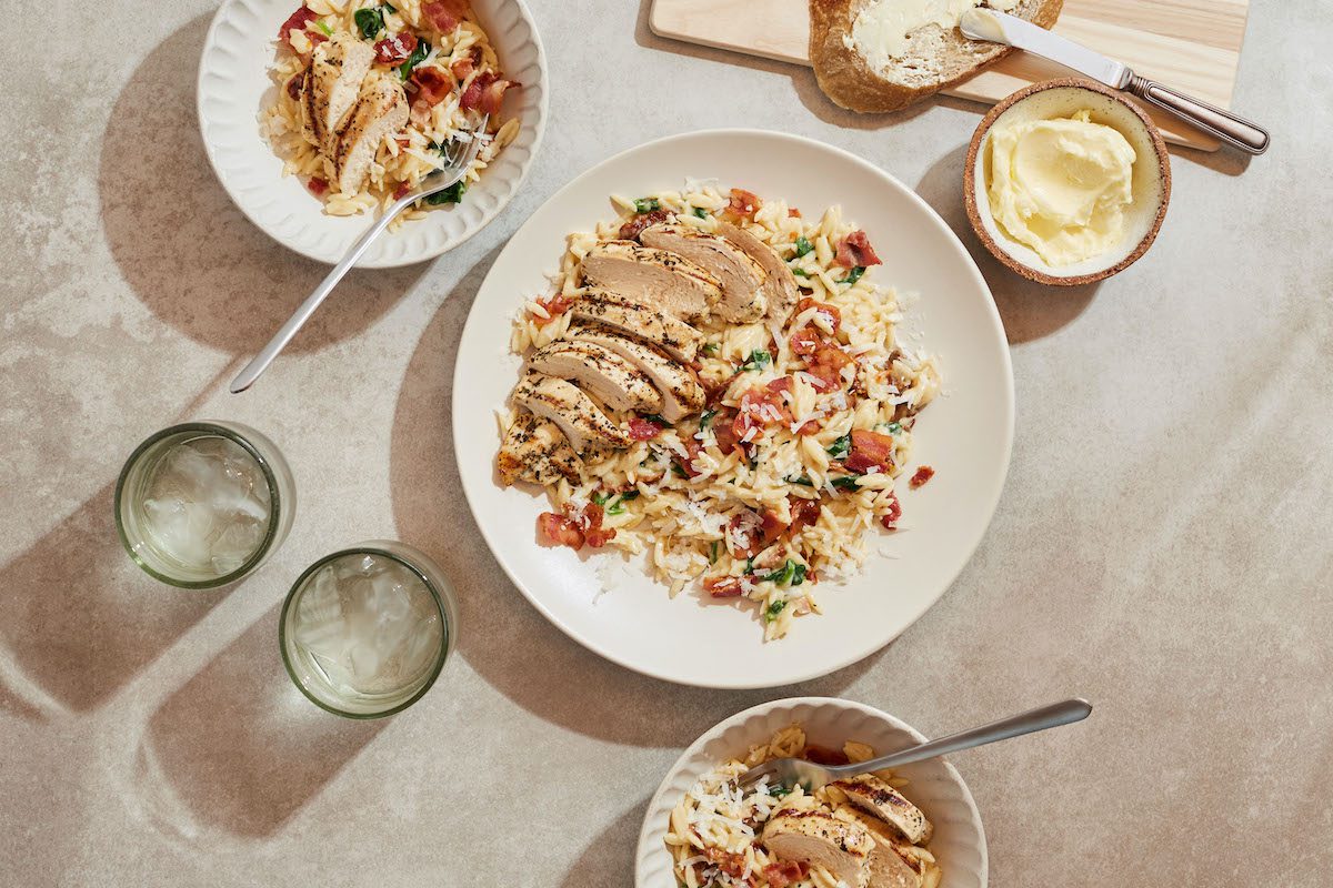 Creamy Chicken Bacon Orzo