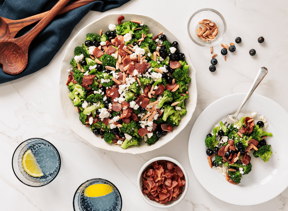 Bacon Broccoli Blueberry Salad