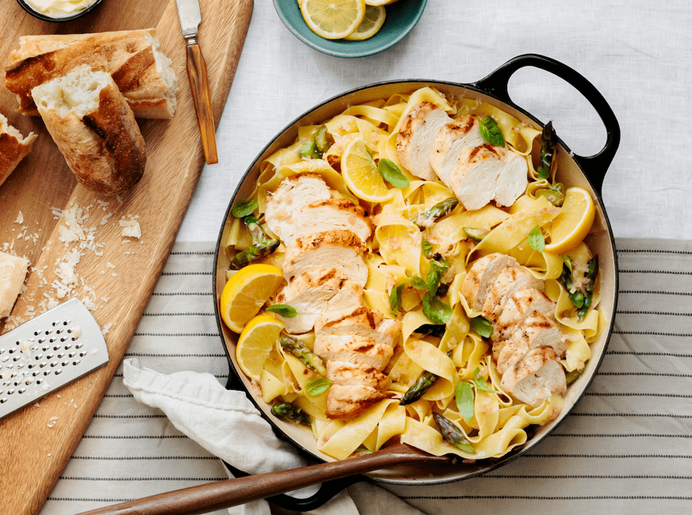 Lemon Basil Pasta Pappardelle