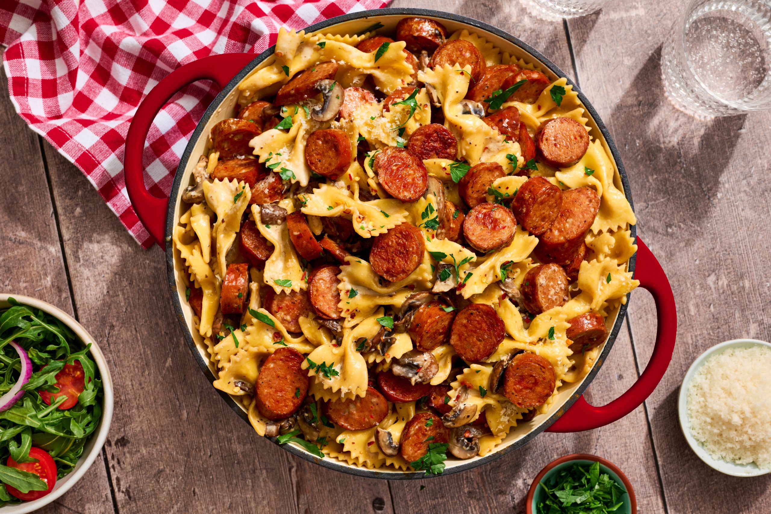 Italian Chicken Sausage Creamy Pasta