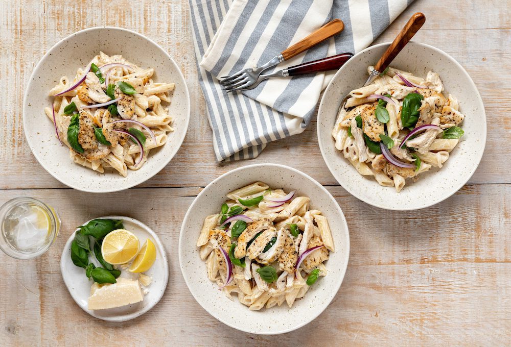 Penne au poulet crémeux