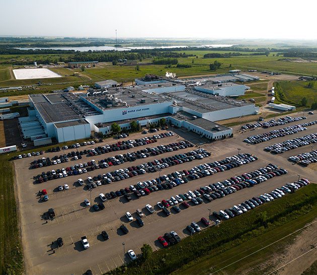 aerial image of Brandon plant