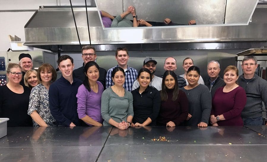 Maple Leaf Foods employees at Eden Garden volunteering.