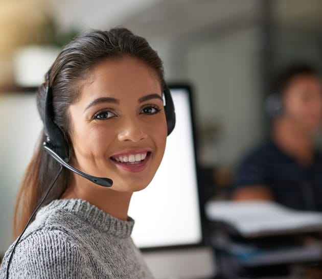 Young IT professional with headset