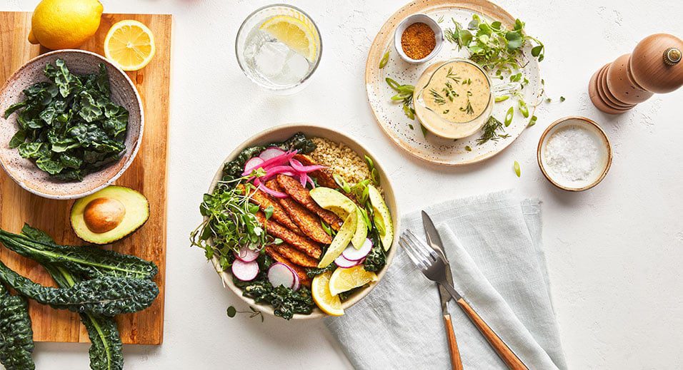 meal made using tempeh