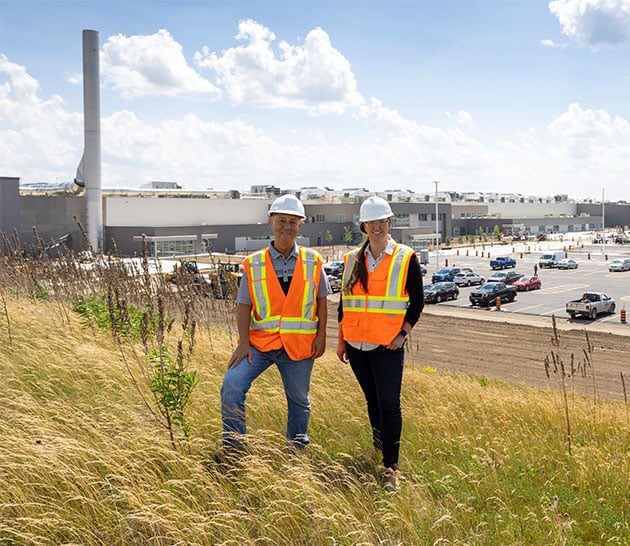 Lou Cappa, site leader and Carmelle Voth