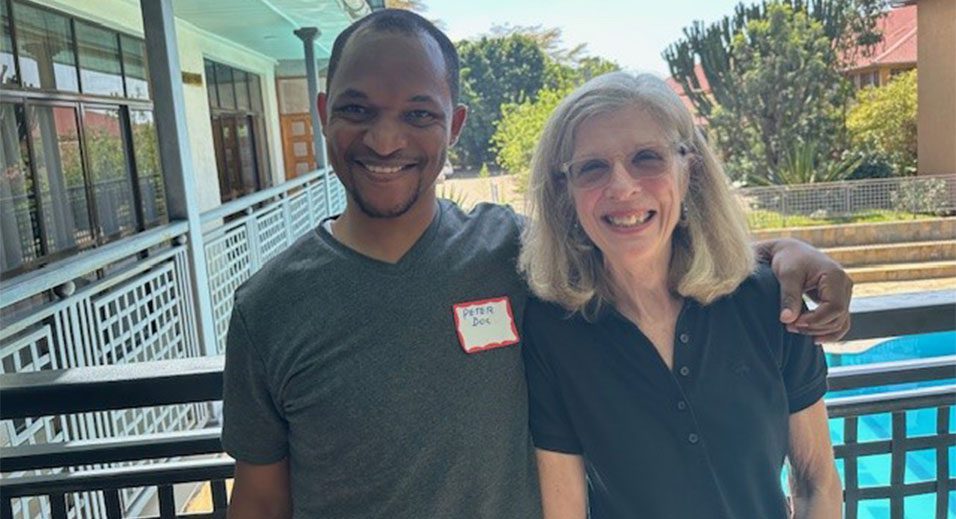 Lynda Kuhn with Wezesha student Peter