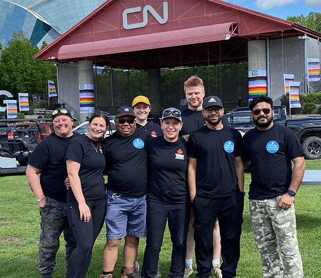 Team Members volunteering at Pride Winnipeg 2024