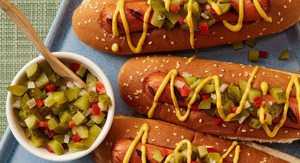 hot-dogs au cornichon de gallo