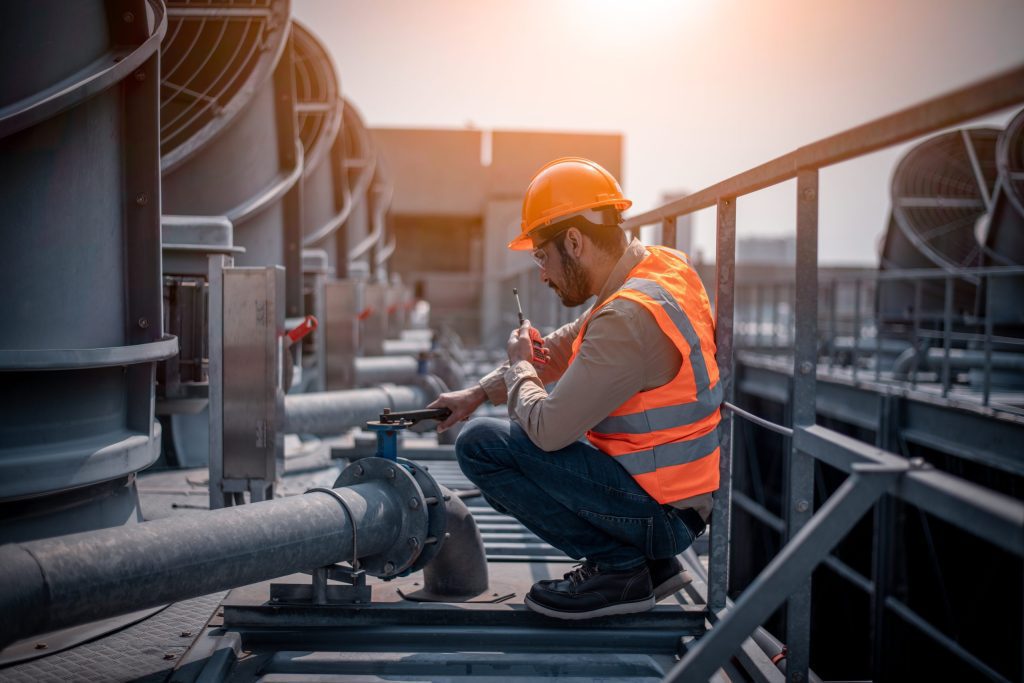 Man working on construction