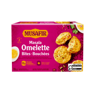 Bouchées d’omelette masala Musafir